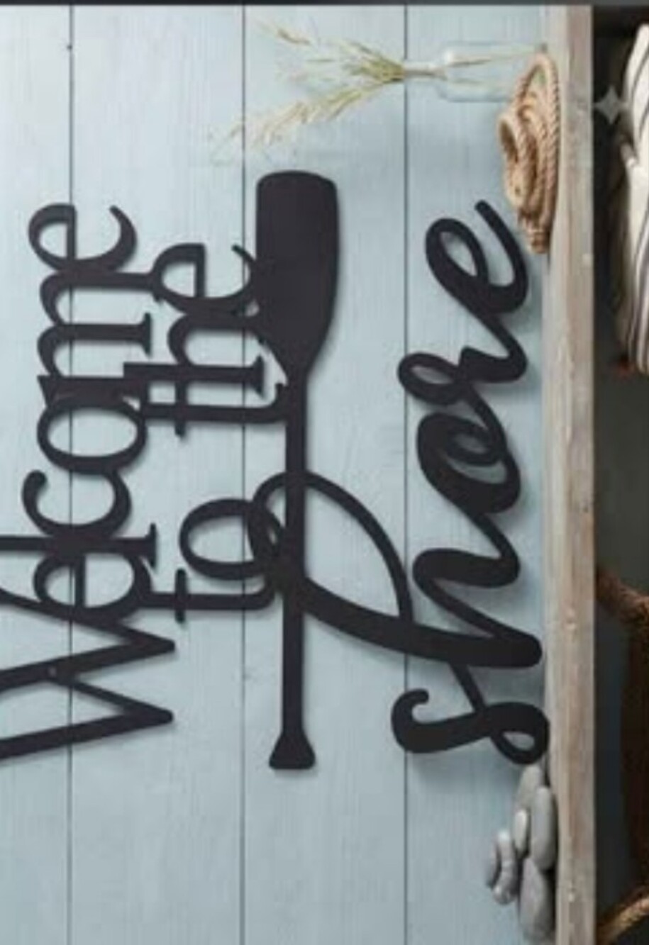 Welcome to the Shore Black Metal Wall Sign